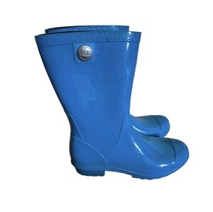 UGG Size 5 Womens Blue Rubber Pull On Rain Boots
